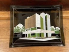 Vintage 1970s First Federal Savings And Loan East Point Atlanta Black Glass Tray