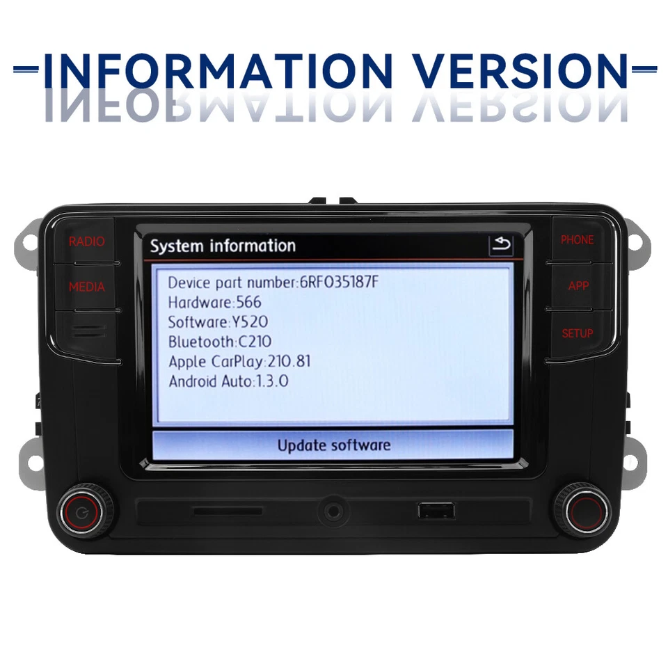 NONAME RCD330 187F Autoradio Stereo Carplay Android Auto Für VW Golf CC Tiguan - Bild 3 von 4