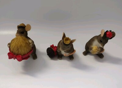 Charming Tails Silvestri Nativity Three Wise Men Mice Figurines Dean Griff Chrty