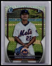 2023 Bowman Chrome #BCP-161 Dangelo Sarmiento Chrome Prospects Mojo Refractor