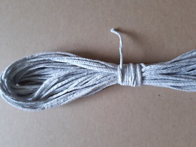  2mm Recycelte Baumwolle MAKRAMEE Geflochtene Kordel Schnur Basteln Zum Selbermachen Schmuck, Grau, 10m
