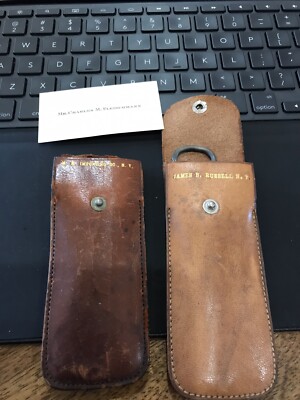 2 Antique M.M. Importing Co. N.Y. Tobacco Kits, MANTLE & CO. NEW YORK