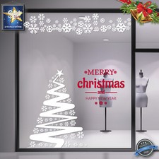 Glass window stickers showcase, showcase shop christmas decoration