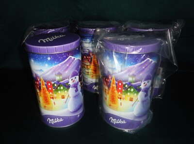 5x Milka Gebäckdose Weihnachten Plätzchen Kekse Vorratsdose Tannenbaum  NEU