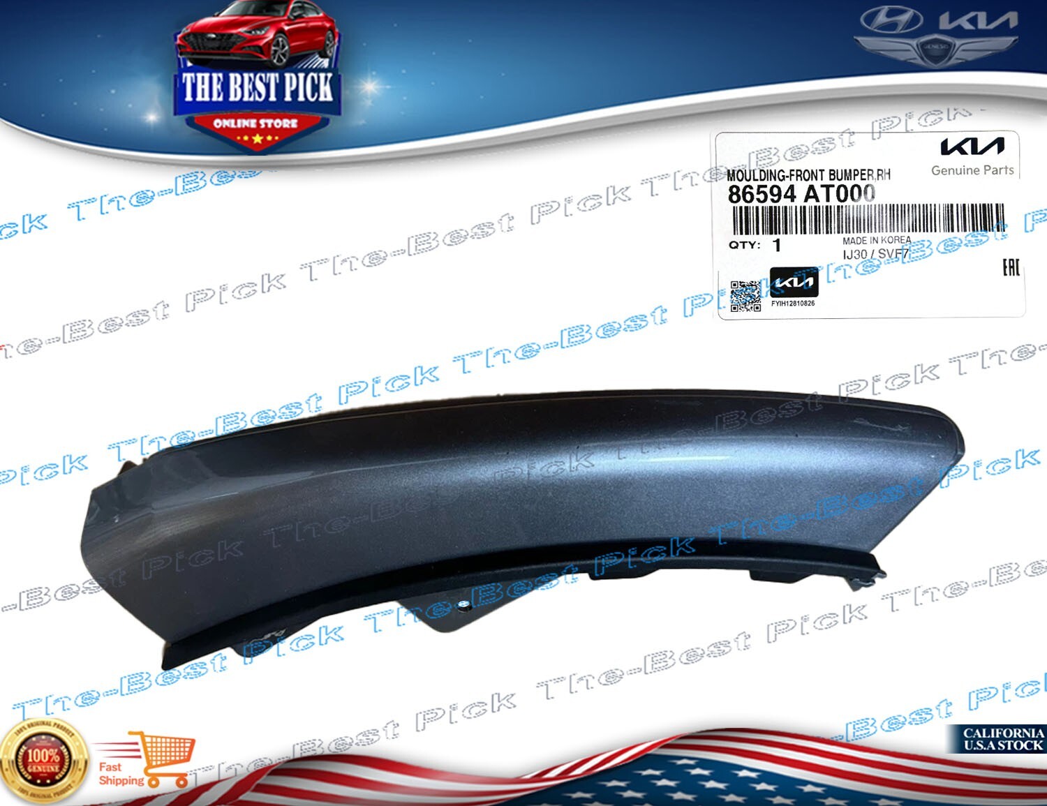 Front Bumper-Lower Outer Molding Right ⭐OEM⭐ Kia Niro HYBRID 23-2025 ...