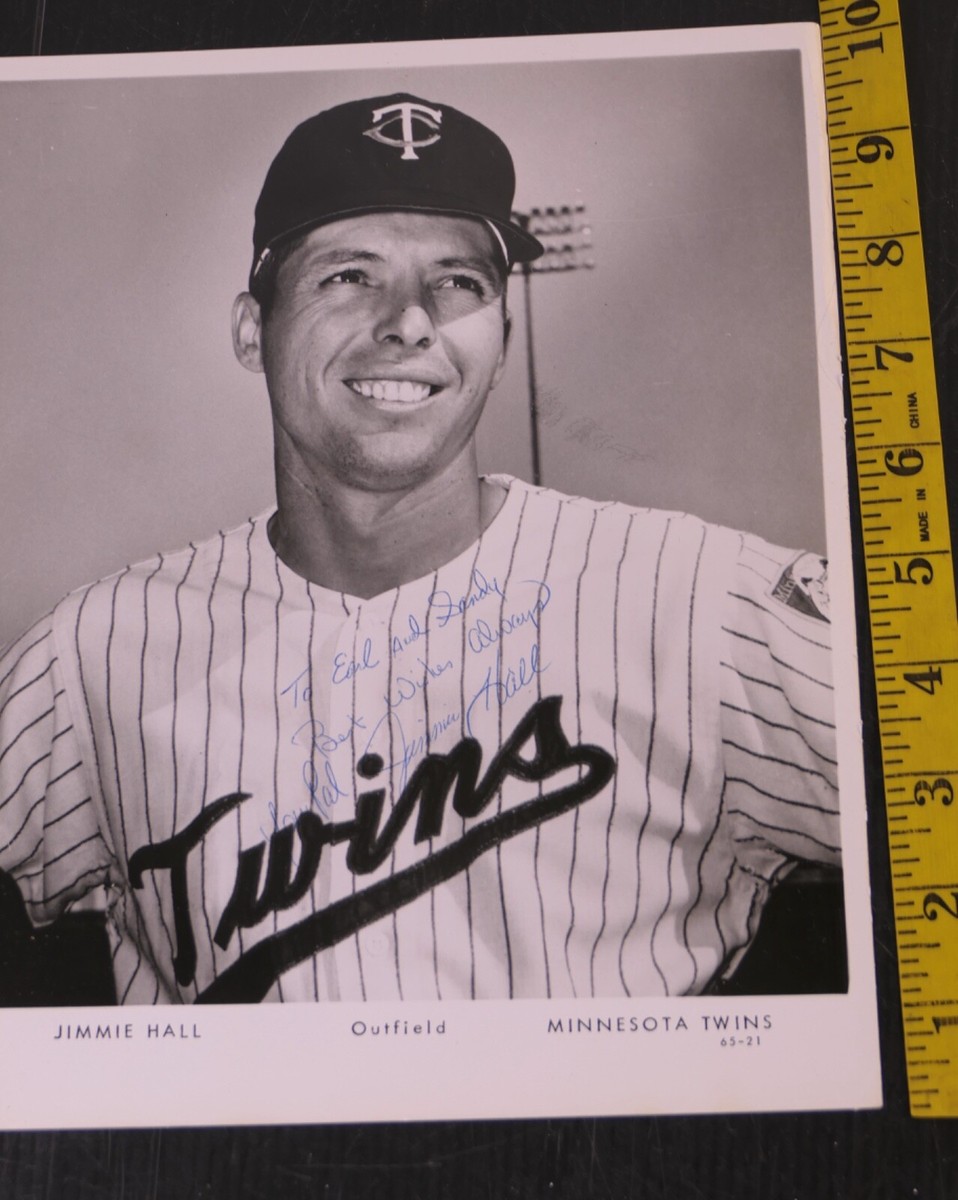 JIMMIE HALL OUTFIELD MINNESOTA TWIINS BASEBALL SIGNED PHOTO | eBay