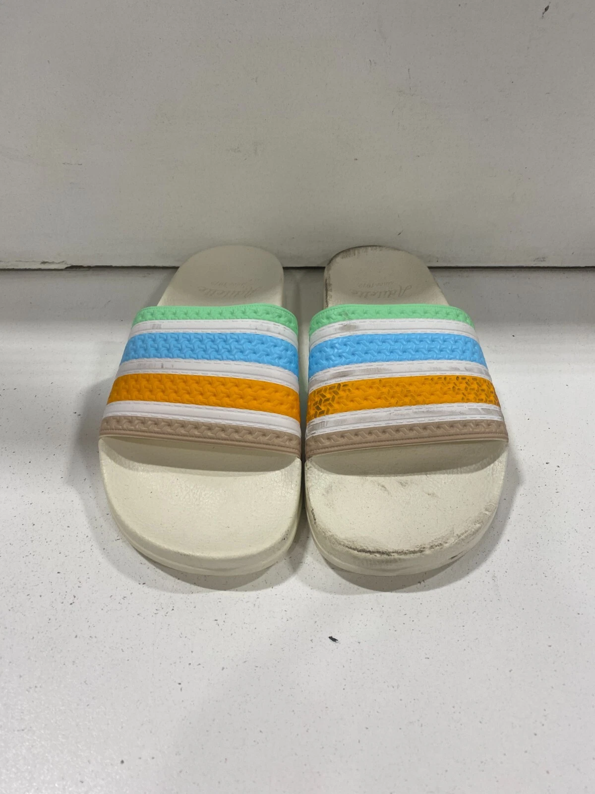 NUOVE SLIDE ADIDAS ORIGINALS DA UOMO ADILETTE TRIFOGLIO ~TAGLIA 8 #GY2103