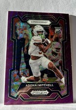 2024 Prizm Draft Picks Prizms Purple Wave #176 Adonai Mitchell  
