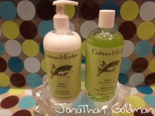PAIR of Crabtree Evelyn Lily Shower Gel Body Lotion 500mL 16.9 Fl Oz NEW