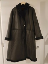 Nwt Ymc Oversized Black Leather Sheepskin Shearling Coat £3495 L Uk16 Made In Uk