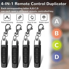 4X Electric Cloning Remote Control Key 433MHz Fob Universal for Gate Garage Door