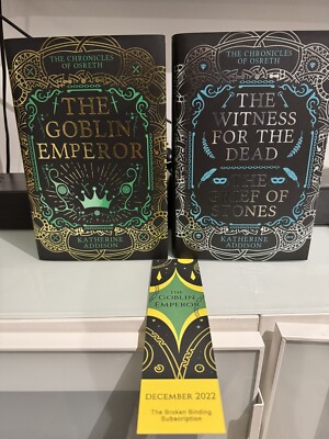 The Goblin Emperor & Witness For Dead / Grief Of Stones - Signed Broken Binding