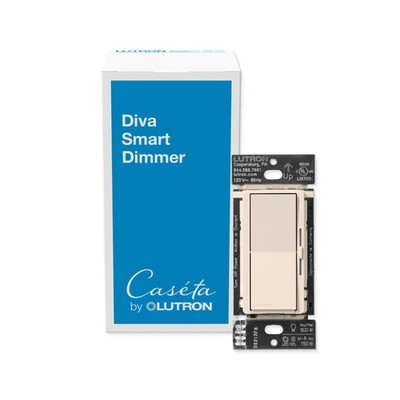 Lutron Diva Smart Dimmer Light Switch for Caseta Lighting Lutron Smart Hub Re...