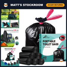 Bolsas de inodoro portátiles - Bolsas de residuos a prueba de fugas para acampar, senderismo, viajes y actividades al aire libre