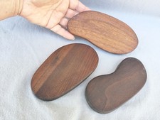 Natural Walnut Wood Display Base Platform Tung Oil Finish 6"x 3" Lot 3 Free-Form