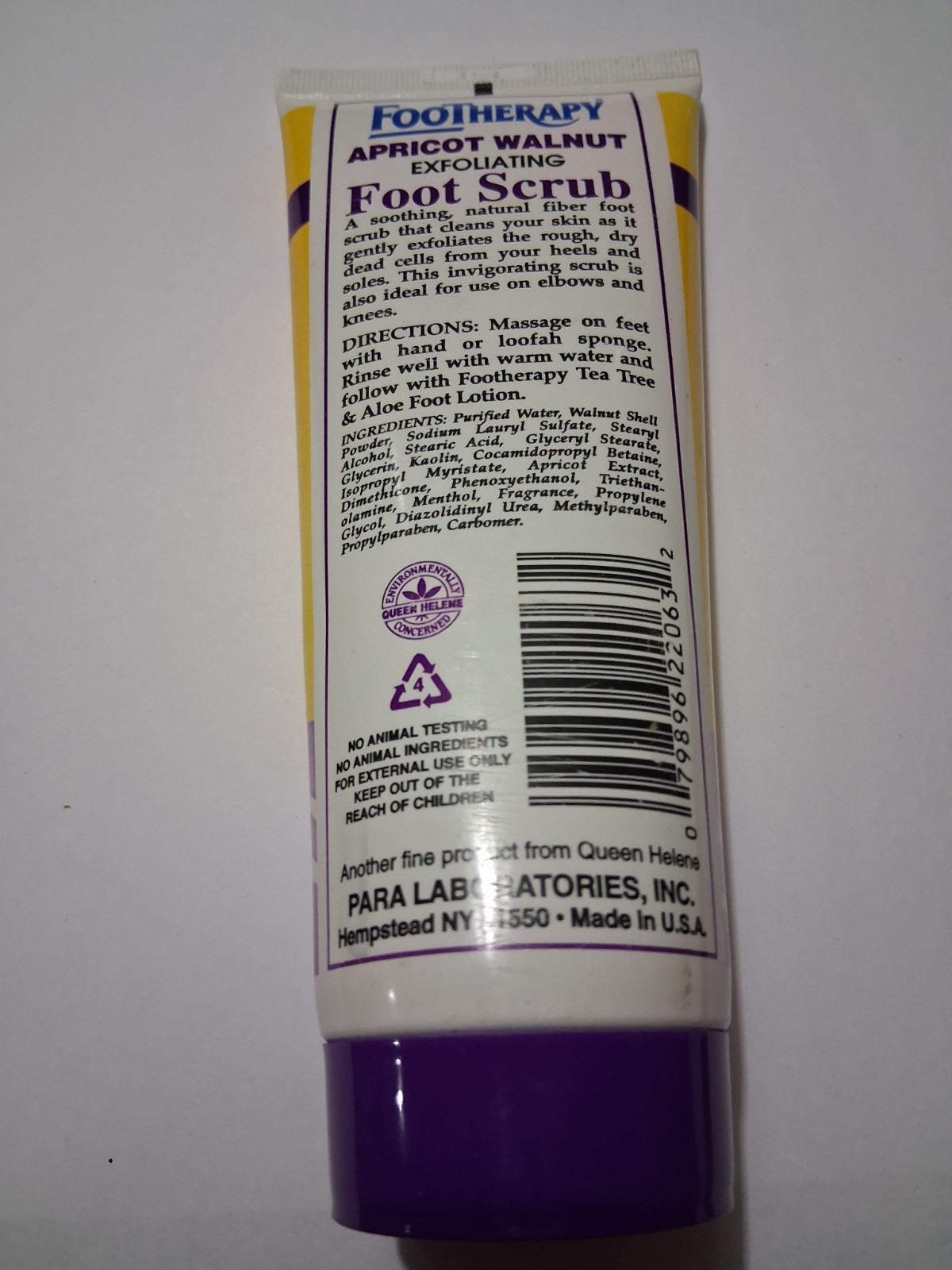 Footherapy Apricot Walnut Exfoliating Foot Scrub Rough Dry Skin Scales