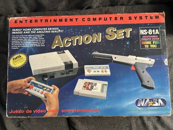 NASA NS-81A Action Set Complete In Box CIB NES Famiclone Console Tested Working