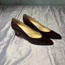 Etienne Aigner Women's Dark Brown Leather Pumps Size 8.5 Made In Spain