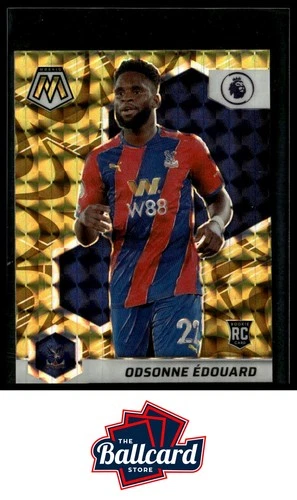 2021-22 Panini Mosaic Premier League #137 Odsonne Edouard Mosaic Reactive Gold