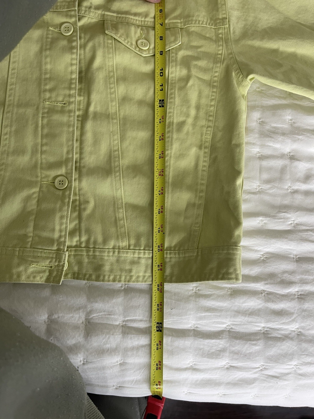 Talbots Light Yellow Jacket Button Collared Pocke… - image 7