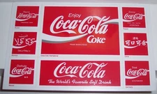 Coca-Cola The World's Favorite Soft Drink Postcard w/ Coke Decals Stickers