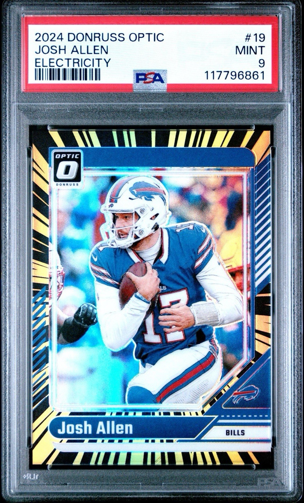 2024 Panini Donruss Optic NFL Josh Allen #19 Electricity Prizm /75