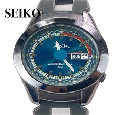 Seiko Alba AKA V743-5A10 Quartz Blue Dial Day Date 10 Bar Mens Watch Japan