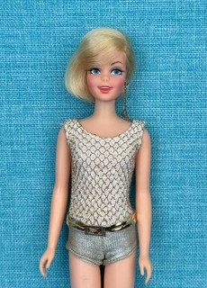 Vintage Mod Barbie Blonde Francie Casey Doll Original Suit & Earring 1960s