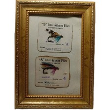 Vintage Fly Fishing Flies Lures Fishing Bait Set Of 2