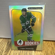 2024-25 Parkhurst Champions Logan Stankoven Rookie Rainbow Foilboard Card # 266