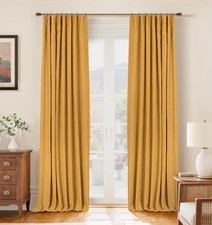 INOVADAY 100 Blackout Curtains for Bedroom, Black Out Curtains 84 Inch Long,...