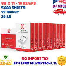 TRU RED 8.5" X 11" Copy Paper, 20 Lbs., 92 Brightness, 500 Sheets/Ream, 10 Reams