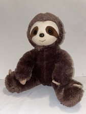 13" Aurora World Plush Sloth Stuffed Animal Super Soft Toy Brown Tan Lovey Face
