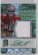 2018 Panini Spectra Rookie Neon Green Prizm 54/60 Dante Pettis Patch Auto 2a8