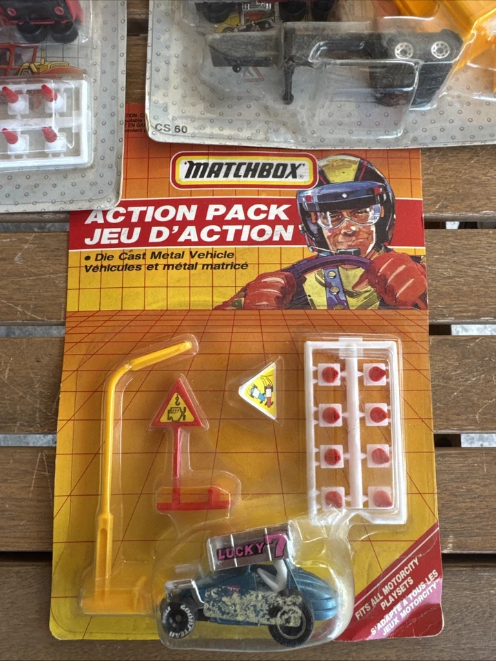 Matchbox Construction Pack CS-60 - RARO - Lote de 3 - Edición Extranjera 1991 De Colección Foto 2 de 4