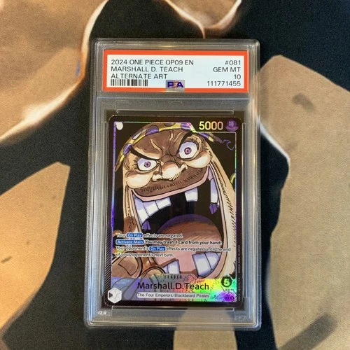 Marshall D. Teach PSA 10 OP09-081 Alternate Art One Piece Gem Mint