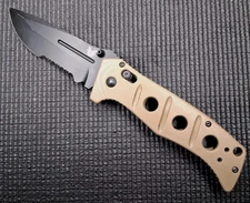 Benchmade Pocket Knife Adamas 275BKSN Black D2 Tan G10 Axis Lock Discontinued 1e