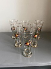 Vintage 1950s Fruit Cocktail Glasses Set of 6 – Gold Rim Retro Kitchen Exc Cond