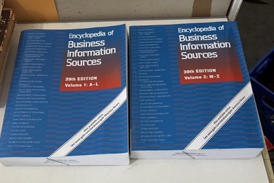 Encyclopedia of Business Information Sources 39th Ed SET A-Z Paperback Books