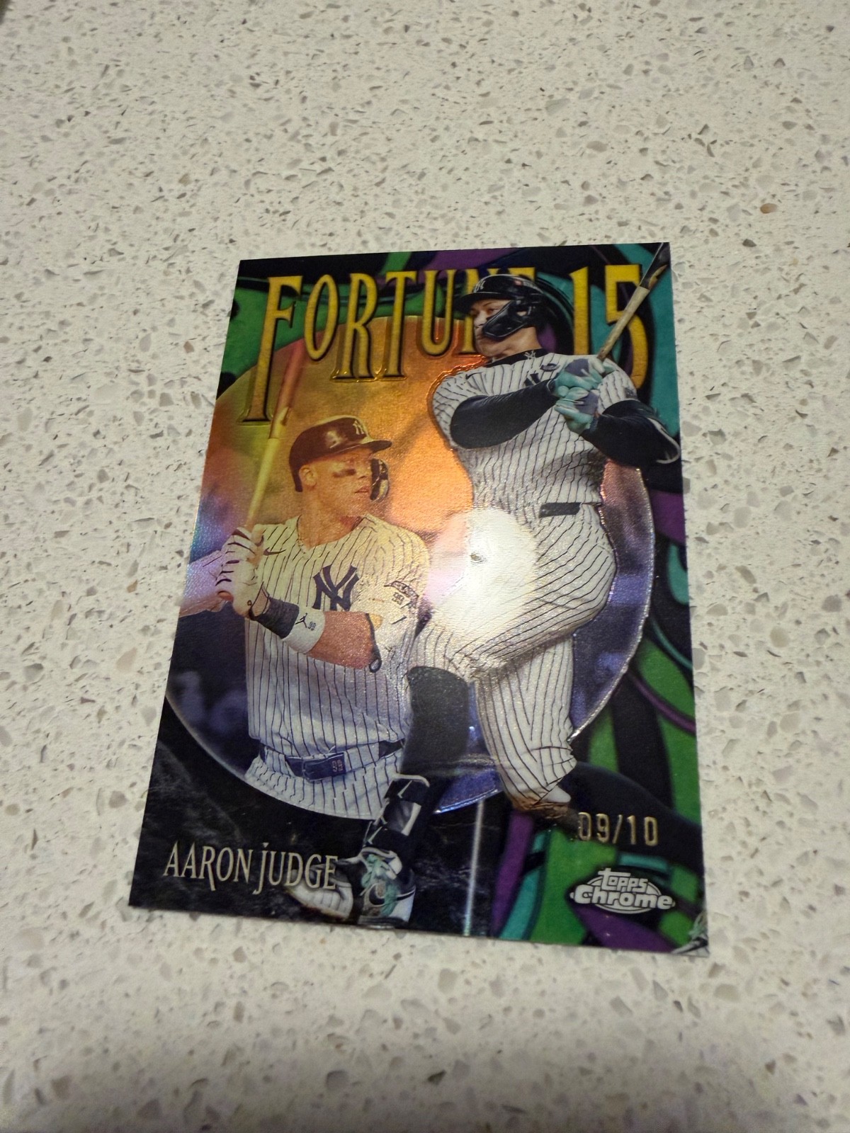 2025 Topps Chrome Aaron Judge Black Refractor Fortune 15 #9/10
