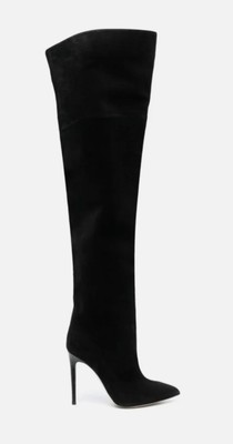 Paris Texas Overknee Stiefel Aus Veloursleder in knee-high boots Gr. 37 Schwarz