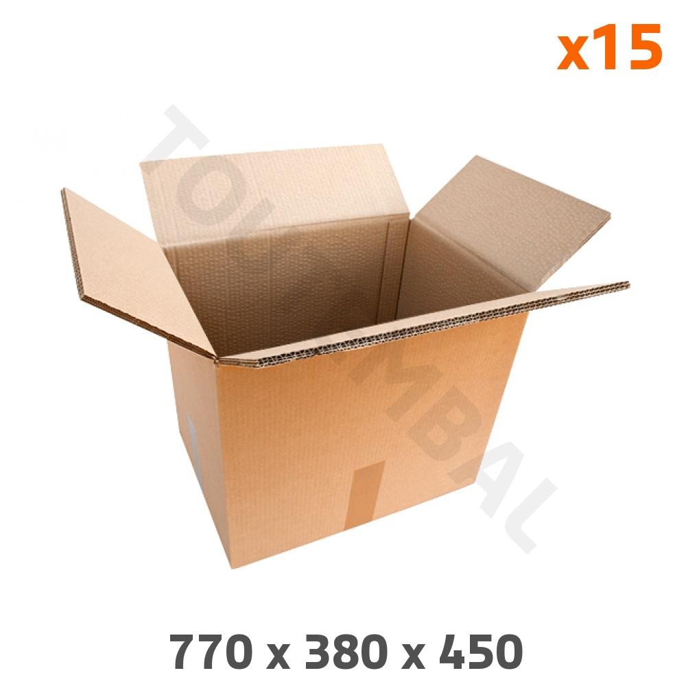 Caisse carton triple cannelure anti écrasement pour envoi lourd