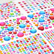 22 Sheet Gem Stickers, 4634Pcs Gem Stickers for Crafts, Self-Adhesive Rhinestone