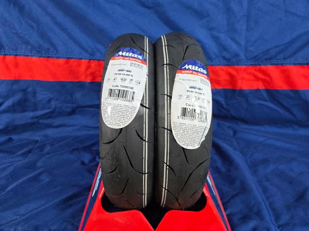 Mitas Mini Scooter tire 90/90-10 50P TL MC34 Street tire SET (2)