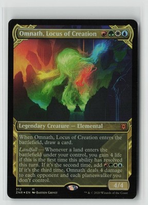 Omnath, Locus of Creation 312 Showcase Foil Zendikar Rising ZNR MTG Magic