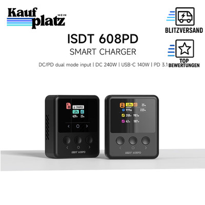 Ladegerät 608PD DC 240W 10A USB C 100W für RC-Akkus 1-6S LiPo NiMH Pb