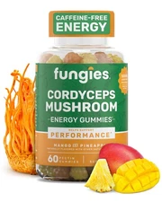 Fungies Cordyceps Mushroom Gummies Mango & Pineapple Flavor - Mushroom Herbal...