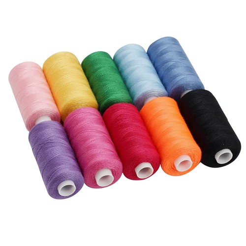 Polyester Sewing Thread Assortment - 10 Colors 400 Yards Per Spool Cotton Thr...