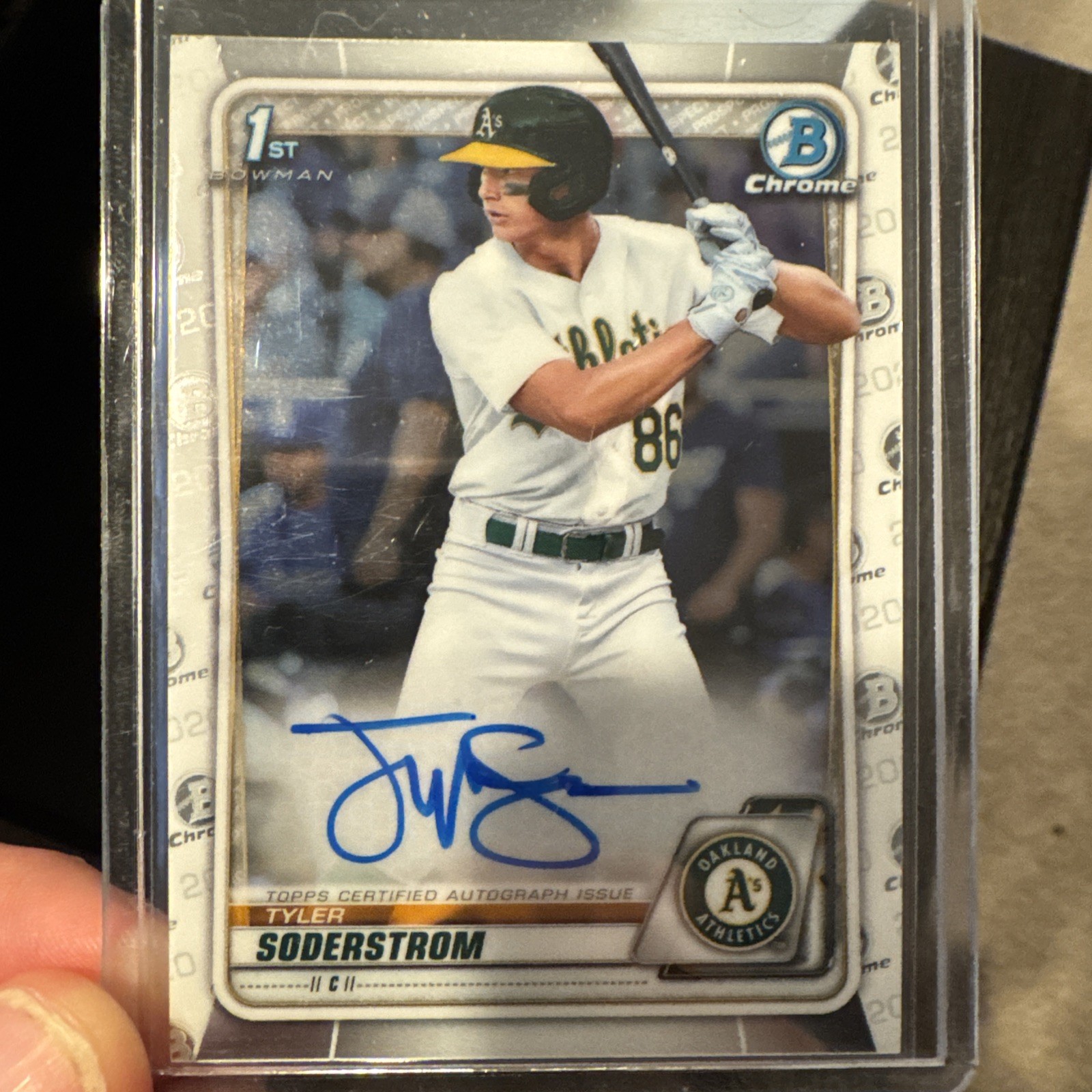 Topps 2020 Bowman Draft Tyler Soderstrom 1st Bowman Chrome Auto CDA-TS A's