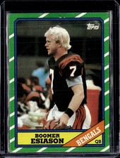 1986 Topps #255 Boomer Esiason Rookie RC Cincinnati Bengals VG-EX (small crease)